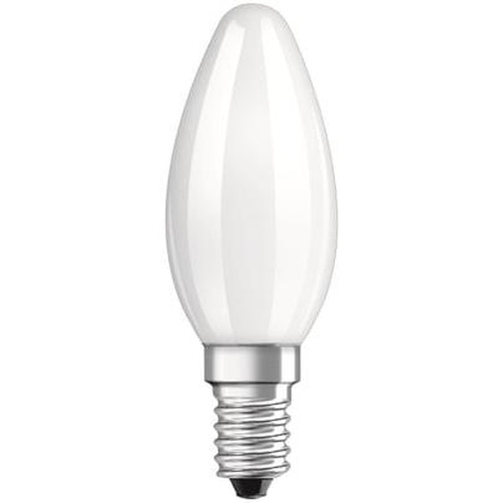 3 ampoules LED flamme dépolie 4W=40W blanc chaud E14