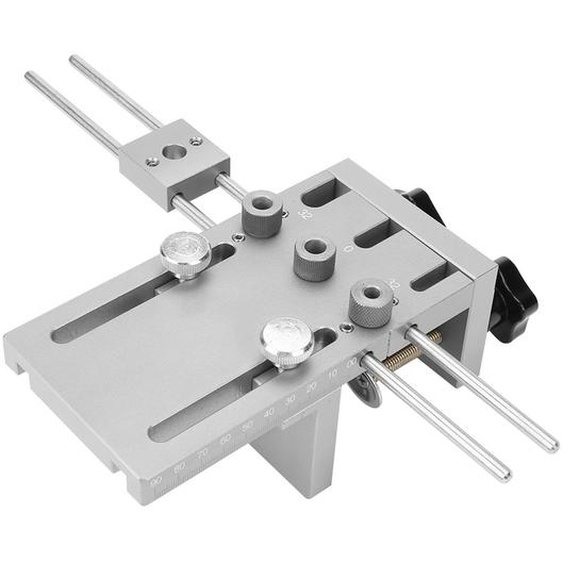 3 en 1 6/8/10/15mm Travail du bois Auto-centrage Cheville Jig Perceuse Guide Locator Kit
