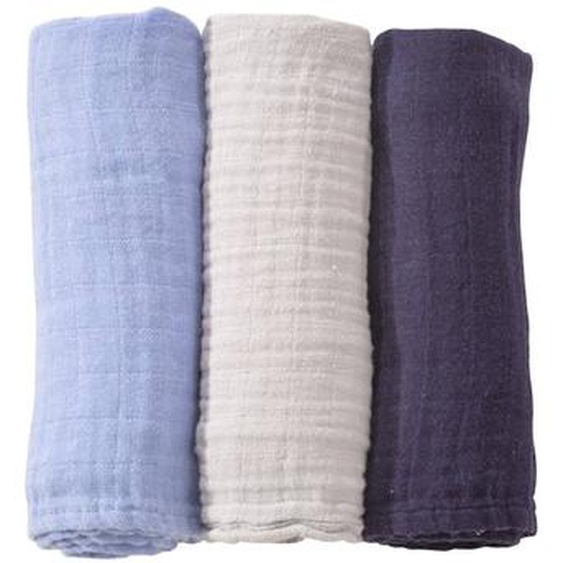 3 Langes Bleu Pastel Bleu
