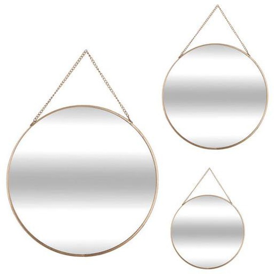 3 miroirs rond or