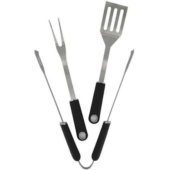 3 Outils Pour Barbecue Inox 39cm