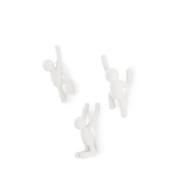 3 patères murales Buddy H19,7 cm