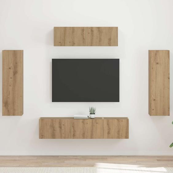 Meuble TV 5 pcs Chêne artisanal