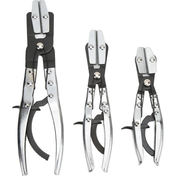 3 pièces/kit de pinces à colliers de serrage Longueur à verrouillage automatique 8in 10in 12in Acier au carbone pour liquide de refroidissement Refroidisseur Gaz Conduites de carburant