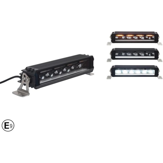 30,5 cm / 12 pouces 12 V–24 V Barre LED / projecteur LED haut de gamme avec feux de position DRL blancs et feux orange... Remarque