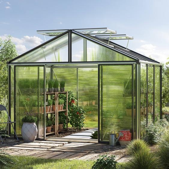 311 x 235 cm Serre de jardin, aluminium, incl. kit daccessoires Pro 1 - (GFPV00237)