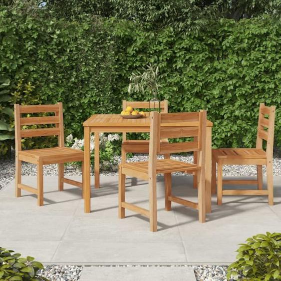 3157174 vidaXL Chaises de jardin 4 pcs Bois de teck solide