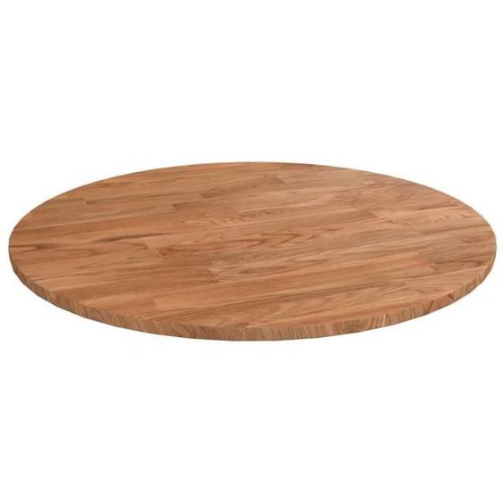 342959  vidaXL Dessus de table rond Marron clair Ø40x1,5 cm Bois chêne traité