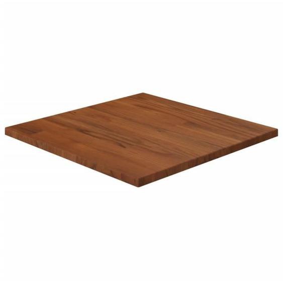 343014  vidaXL Dessus de table carré Marron foncé40x40x1,5cm Bois chêne traité
