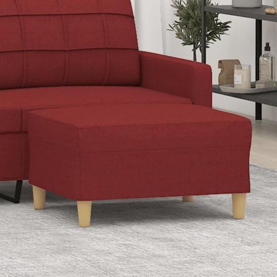 349277  vidaXL Repose-pied Rouge bordeaux 70x55x41 cm Tissu