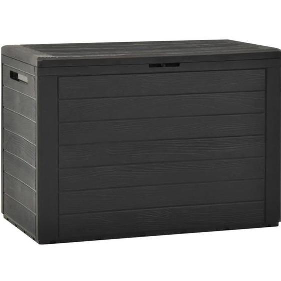 3774Best home® Boîte de rangement de jardin-Coffre de rangement de jardin Malle de rangement-Coffre Dextérieur Anthracite78x44x55 c