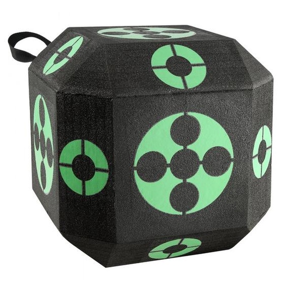 381 x 381 x 381 mm - Cible de tir à larc Cube - Arc recurve Arc compound Arc long - Cible darc portable - Enfants Jeunes Adultes - Noir