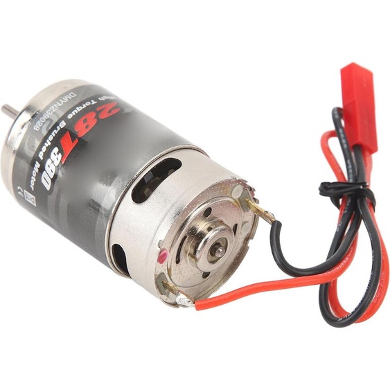 390 Moteur Acier inoxydable Silencieux Universel 28T électrique brossé pour 1/16 1/18 voitures RC bateau connecteur JST