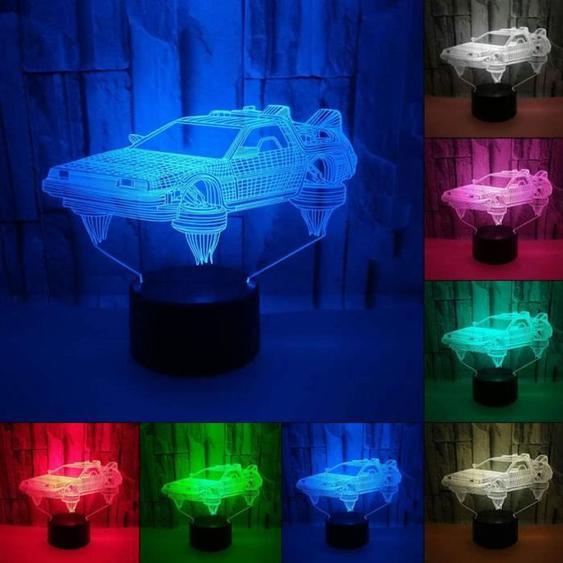 3D Lampes Touchez La Lumière De Nuit De Lumière De Nuit De Forme De Voiture DÉclairage DIntérieur DUsb Menée La Lampe De B[u2262]