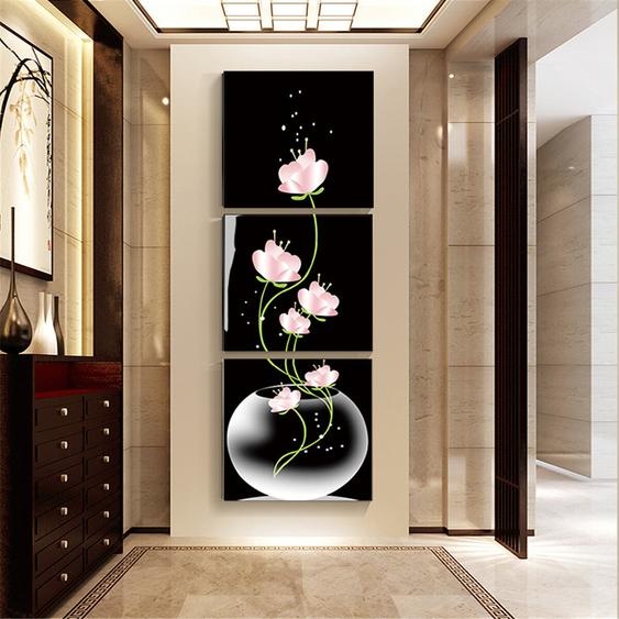 3Pcs art abstrait moderne toile peinture impression maison bureau peinture murale décor - 45x45cm