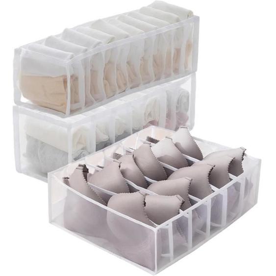 Organisateur de Tiroir - Non Marqué - 3PCS - Pliable - Nylon Respirant - Blanc