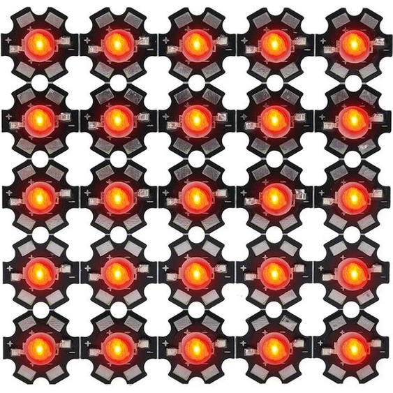 3W High Power LED Lamp Beads Emitter Diode Chips for DIY Lighting Fixtures Rouge