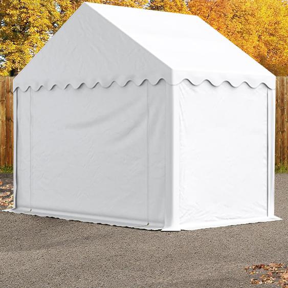 3x2 m tente de stockage, PVC 700, H. 2 m blanc - (8640)