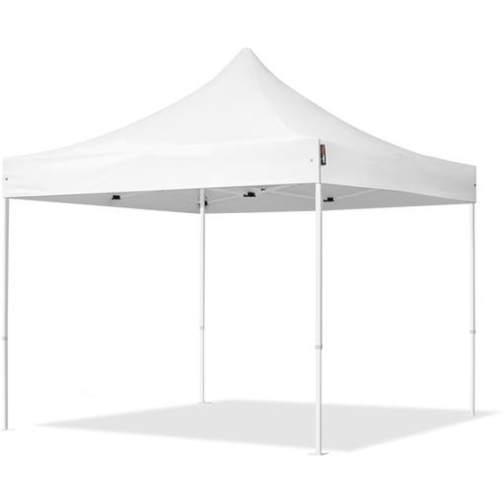 3x3 m Tonnelle pliante Acier, PES 700, blanc - (581822)