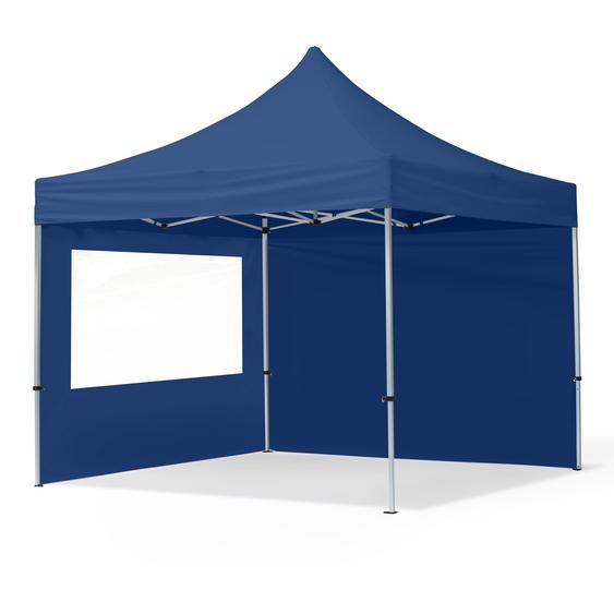 3x3 m Tonnelle pliante Alu, PES 700, côtés panoramiques, bleu foncé - (59000)