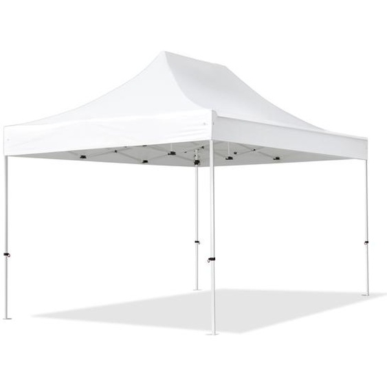 3x4,5 m Tonnelle pliante Acier, PES 700, blanc - (581836)