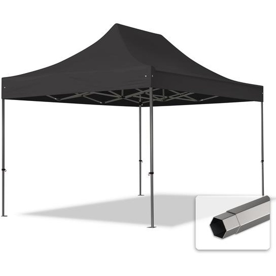 3x4,5 m Tonnelle pliante Acier, PVC 800, noir - (600116)