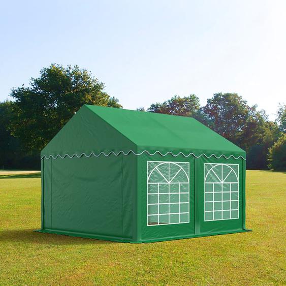 3x4 m tente de réception, PVC 700, H. 2 m, vert foncé - (6156)