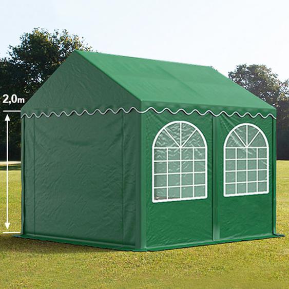 3x4 m tente de réception, PVC 800, H. 2 m, vert foncé