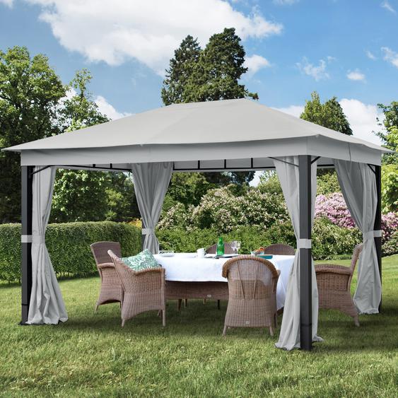 3x4 m, Tonnelle de jardin, Sunset Premium, gris perle - (300046)
