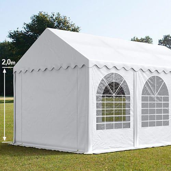 3x6 m tente de réception, PVC 800, H. 2 m, blanc - (2643)