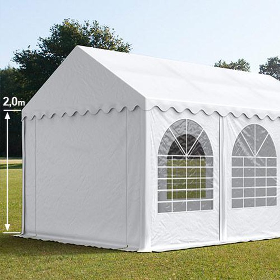 3x6 m tente de réception, PVC 800, anti-feu, H. 2 m, blanc