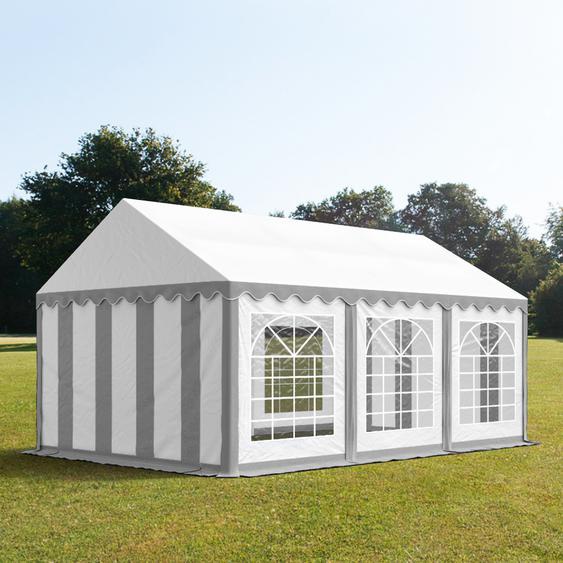 3x6 m tente de réception, PVC 700, H. 2 m, gris-blanc