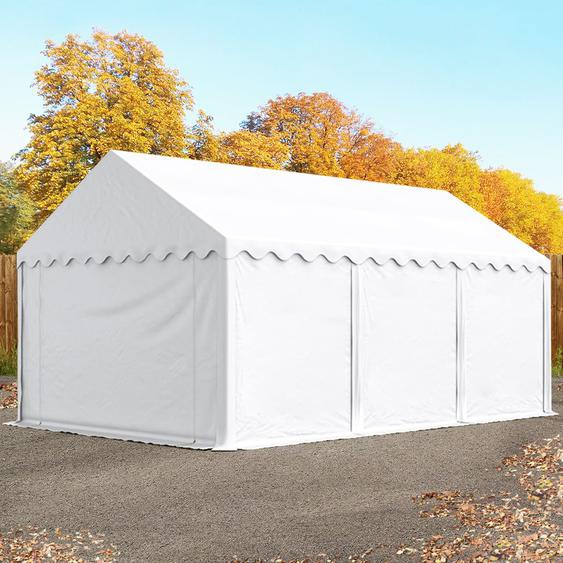 3x6 m tente de stockage, PVC 750, H. 2 m, blanc - (7233)