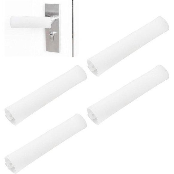 4 cache-poignées de porte transparents en silicone