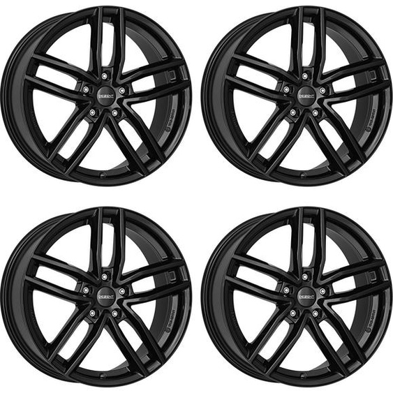 4 jantes Dezent TR noires 6,5Jx16 5x114,3 pour Renault Express, Fluence, Grand Scénic, Kadjar, Kangoo, Laguna, Latitude, Mégane, Scénic, Talisman et Zoe