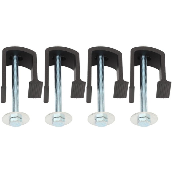 4 jeux de pinces pour coffre doutils de camion, en aluminium résistant à la rouille, avec une longue durée de vie, pour fixer des charges dans les véhicules, de couleur noire