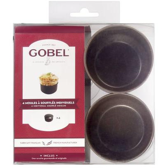 4 moules à soufflés individuels Ø8 x H5 cm