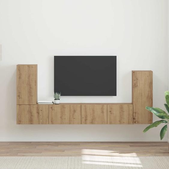 Ensemble meuble TV 4 pcs Chêne artisanal Bois dingénierie