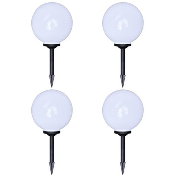 4 pcs Lampes dallée dextérieur à LED 30 cm et piquet au sol