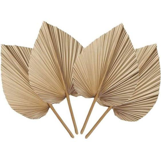 4 Pices Feuilles de Palmier Sches pour Dcoration Bohme et Mariage ODIPIE