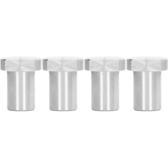 4 pièces de chien darrêt détabli, diamètre 19 mm, acier inoxydable, argenté, frein Peg de bureau pour le travail du bois