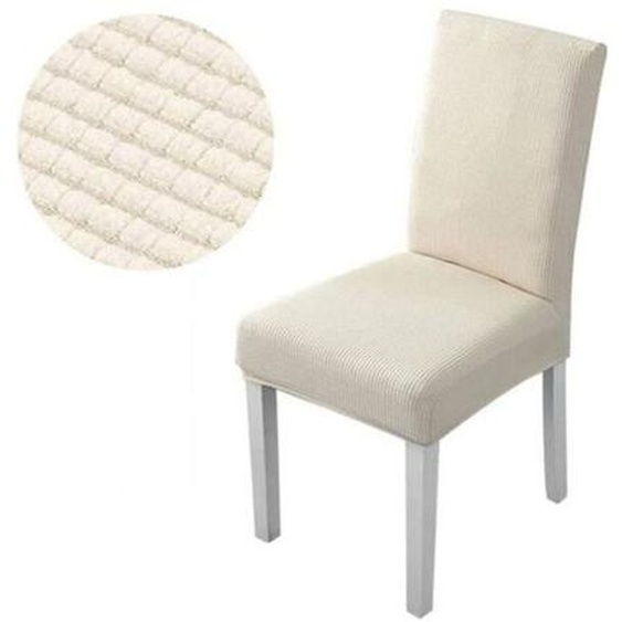 4 pièces Housse de chaise extensible housse de chaise épaisse beige convient à une variété de scénarios maison hôtel restaurant bureau