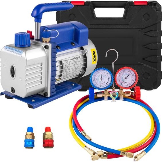 4CFM Pompe à vide 220 V 50 Hz Pompe à vide multifonction Pompe pour appareils à vide 1720 U Refrigerant Vacuum Pump