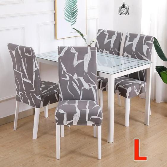 4x housse de chaise en Spandex imprimé rayé housses de siège extensibles à manger cuisine bureau banquet housse anti-saleté