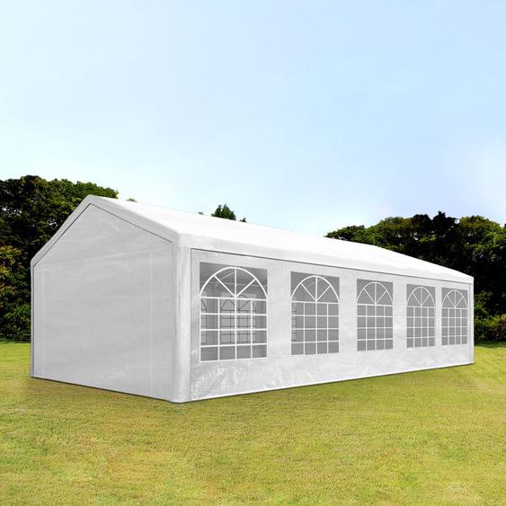 4x10 m tente de réception, PE 350, H. 2 m, blanc - (90107)