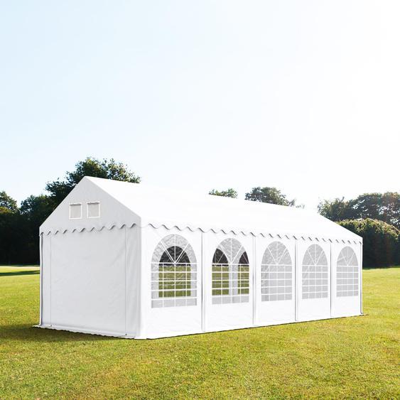 4x10 m tente de réception, PVC 800, H. 2 m, blanc - (2657)