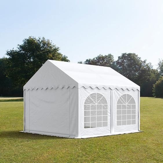 4x4 m tente de réception, PVC 750, H. 2 m, blanc - (7344)