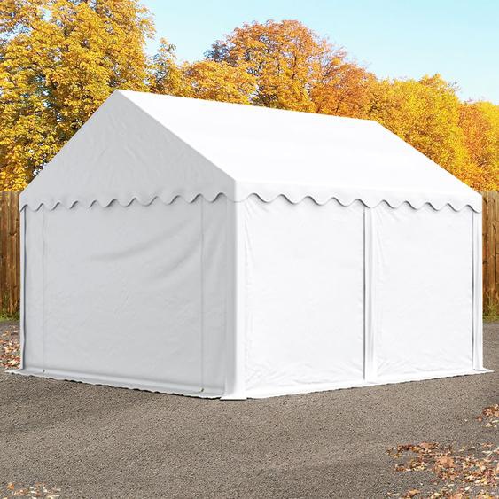 4x4 m tente de stockage, PVC 750, H. 2 m, blanc - (7223)