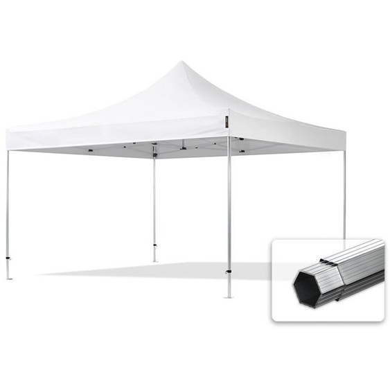 4x4 m Tonnelle pliante Alu, PVC 850, blanc - (578931)