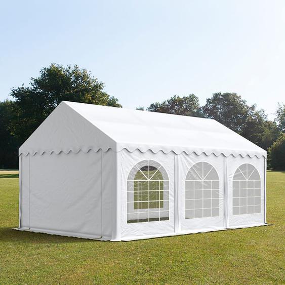 4x6 m tente de réception, PVC 750, H. 2 m, blanc - (7339)
